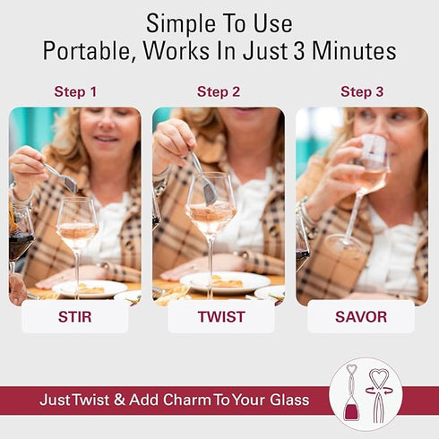 No More Wine Headaches! Wine Wand Sulfite Remover – 4 Pack